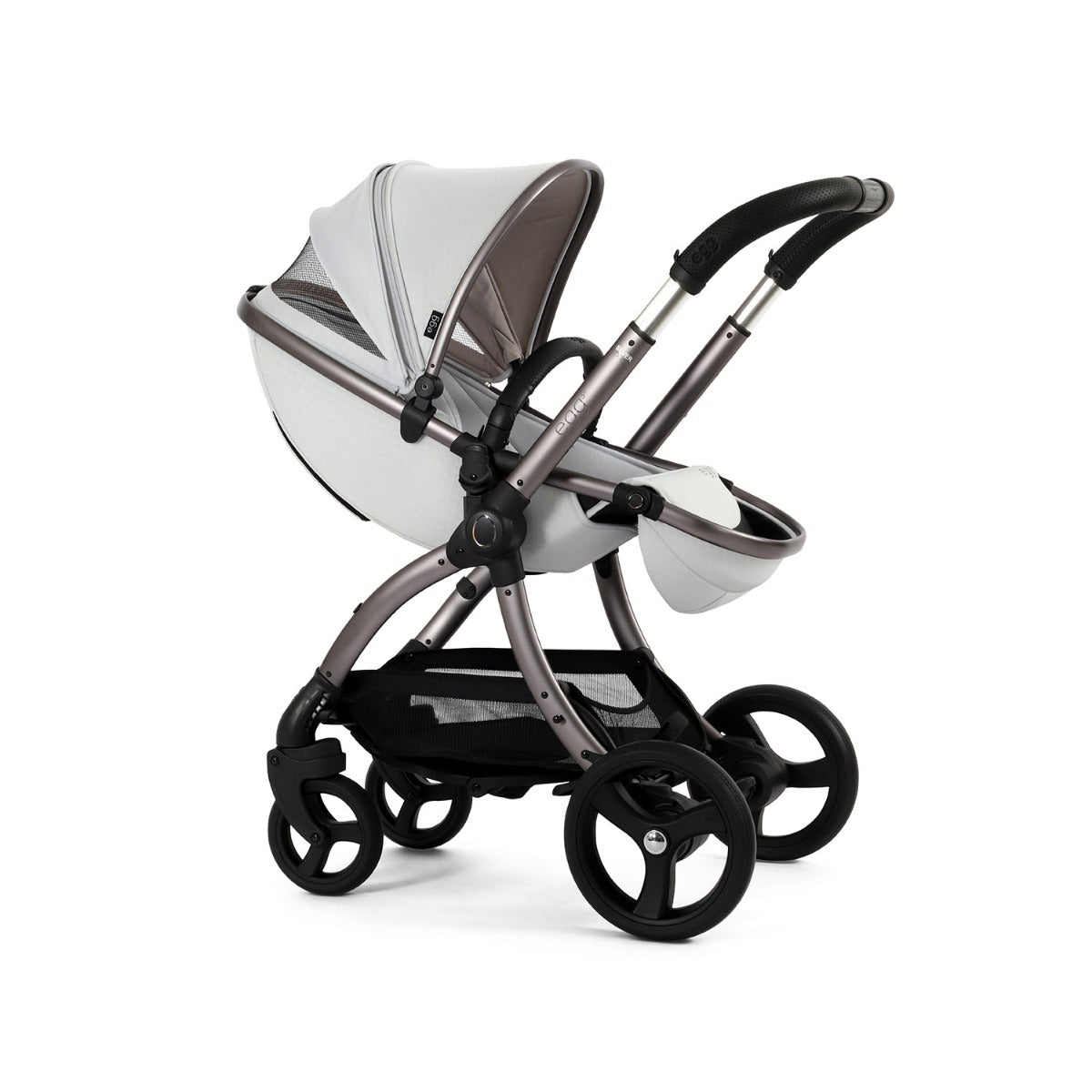 Egg 3 Luxury Shell i-Size Special Edition Travel System Bundle - Houndstooth Silver 37