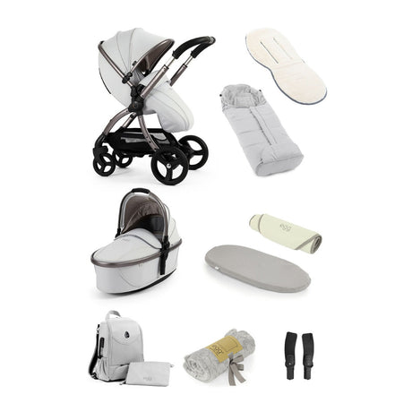 Egg 3 Stroller 9 Piece Snuggle Special Edition Accessory Bundle - Houndstooth Silver 1