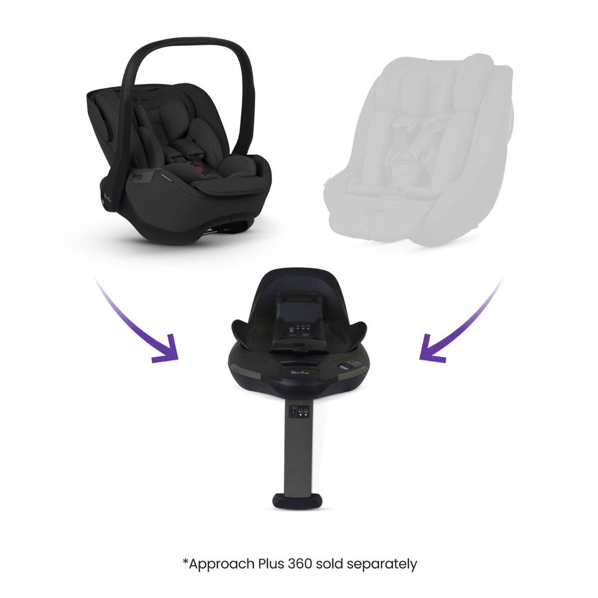 Silver Cross Glide Plus 360 Infant Car Seat & Base Plus 360 - Iconic Black 3