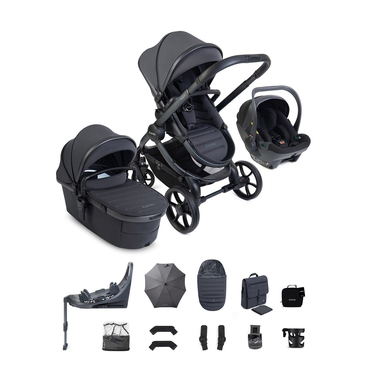 iCandy Peach 8 Cocoon 360 Car Seat & Base Bundle - Grey
