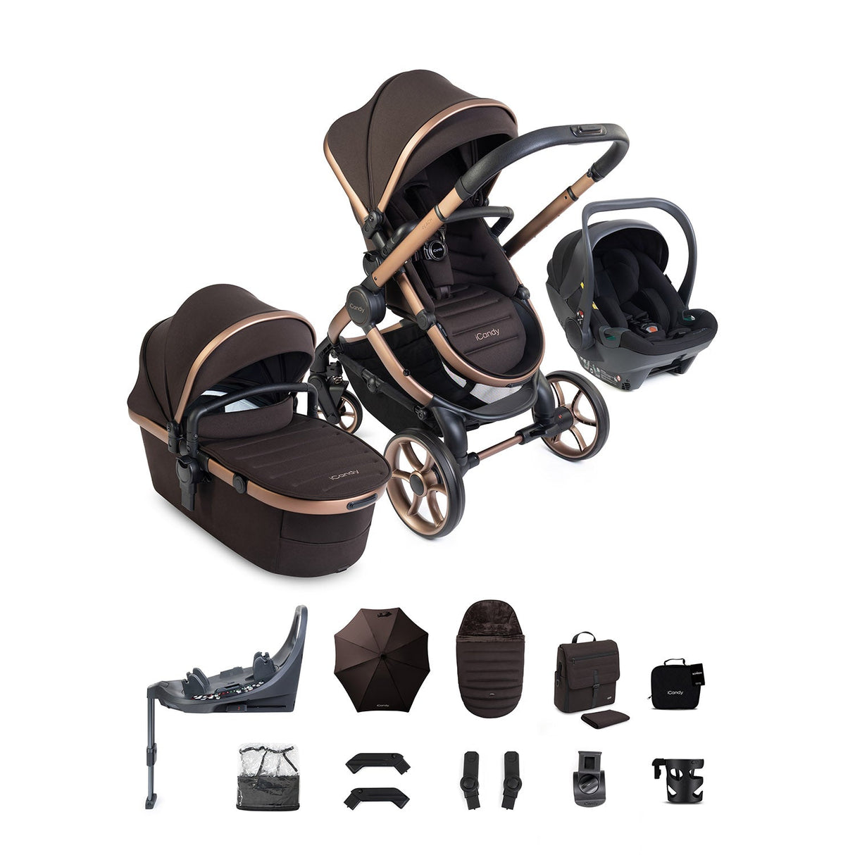 iCandy Peach 8 Editions Cocoon 360 Car Seat & Base Bundle - Pecan