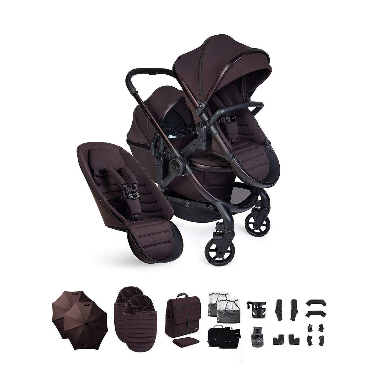 iCandy Peach 8 Editions Double Complete Accessory Bundle - Coffee Bean