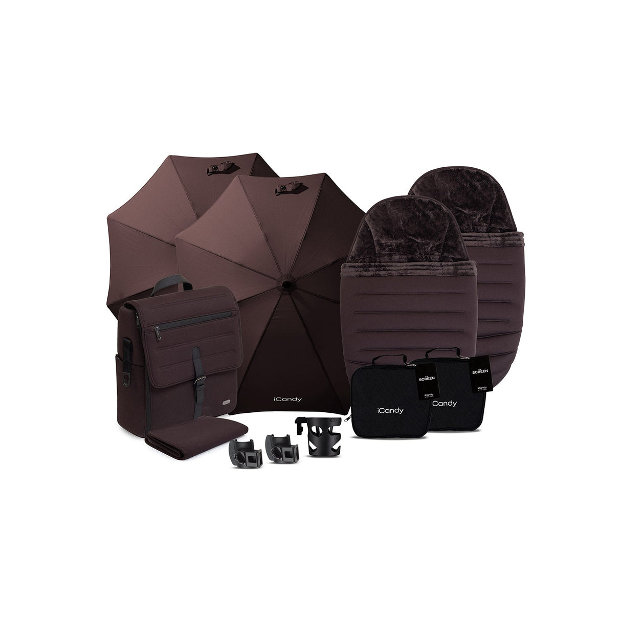 iCandy Peach 8 Editions Double Complete Accessory Bundle - Coffee Bean