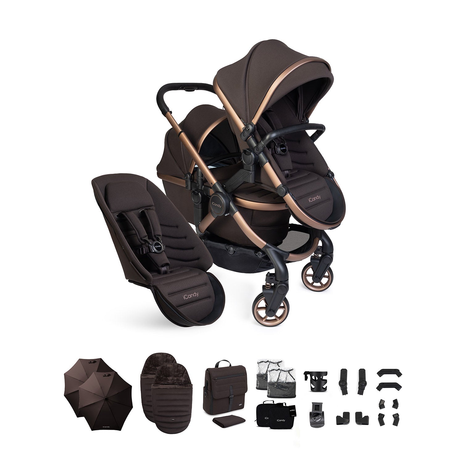 iCandy Peach 8 Editions Double Complete Accessory Bundle - Pecan