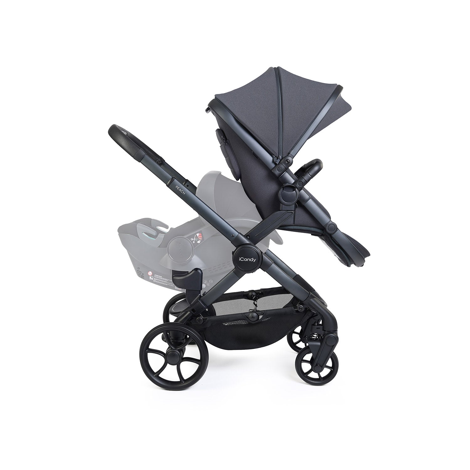 iCandy Peach 8 Double Pushchair & Carrycot Combo - Grey