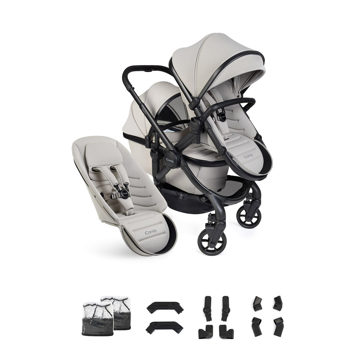 iCandy Peach 8 Double Pushchair & Carrycot Combo - Taupe