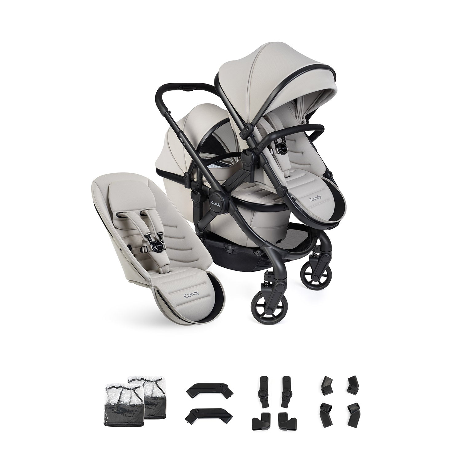 iCandy Peach 8 Double Pushchair & Carrycot Combo - Taupe
