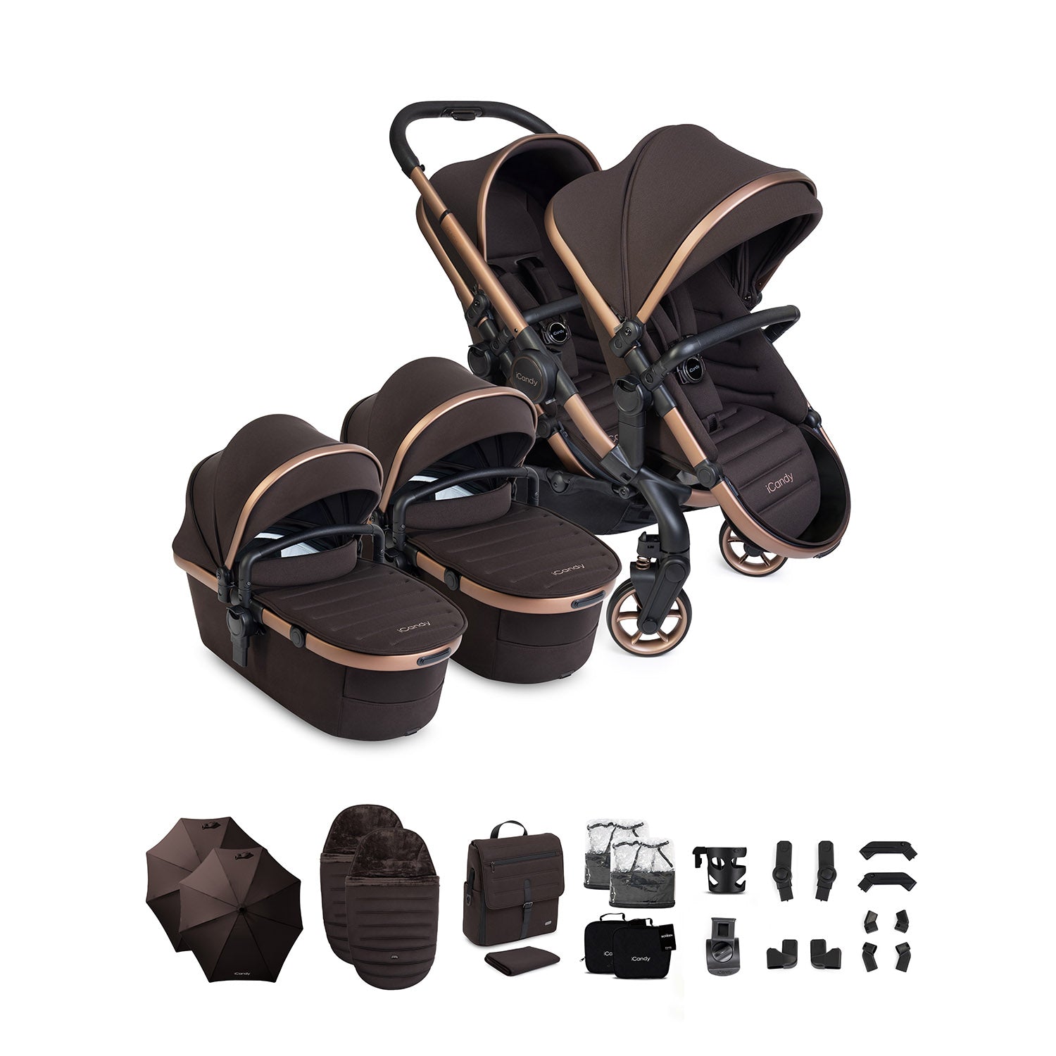 iCandy Peach 8 Editions Twin Complete Accessory Bundle - Pecan