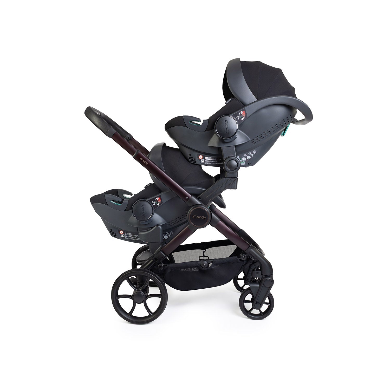 iCandy Peach 8 Editions Twin Cocoon 360 & Base Bundle - Coffee Bean