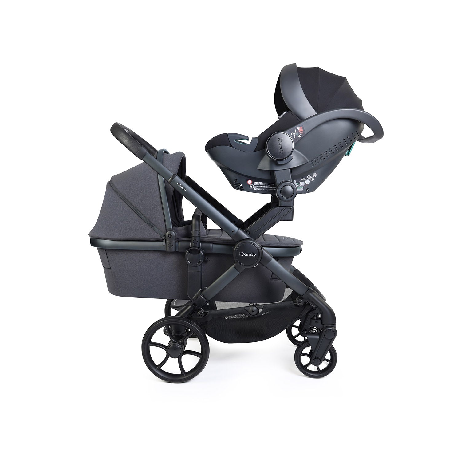 iCandy Peach 8 Twin Cocoon 360 & Base Bundle - Grey