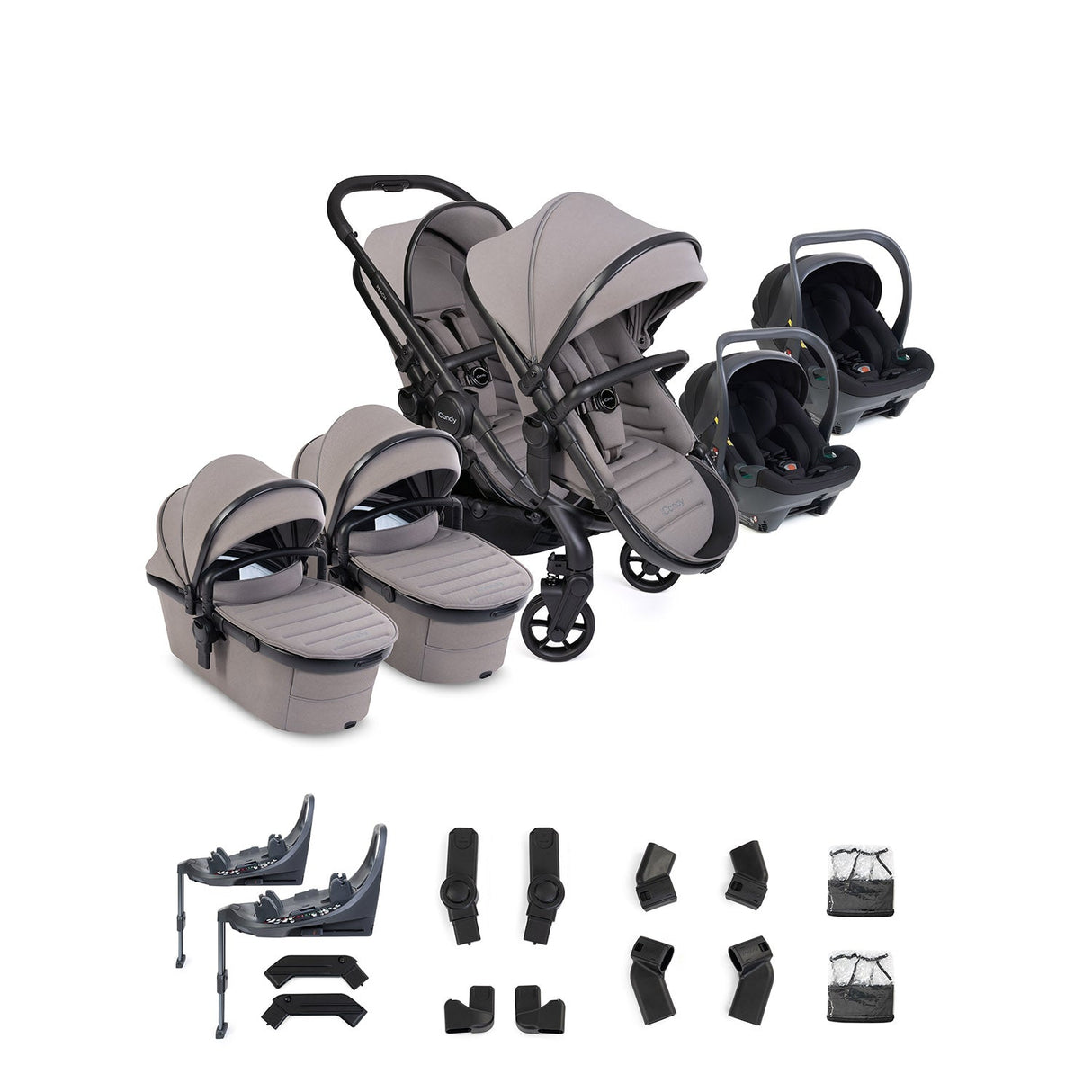 iCandy Peach 8 Twin Cocoon 360 & Base Bundle - Porcini