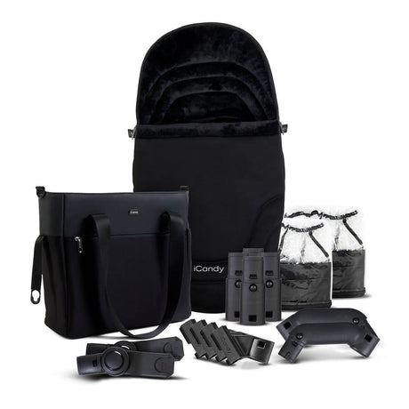 iCandy Orange 4 Pushchair with Complete Accessory Bundle - Black Edition 4