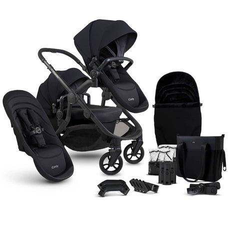 iCandy Orange 4 Double Pushchair with Complete Accessory Bundle - Black Edition 1