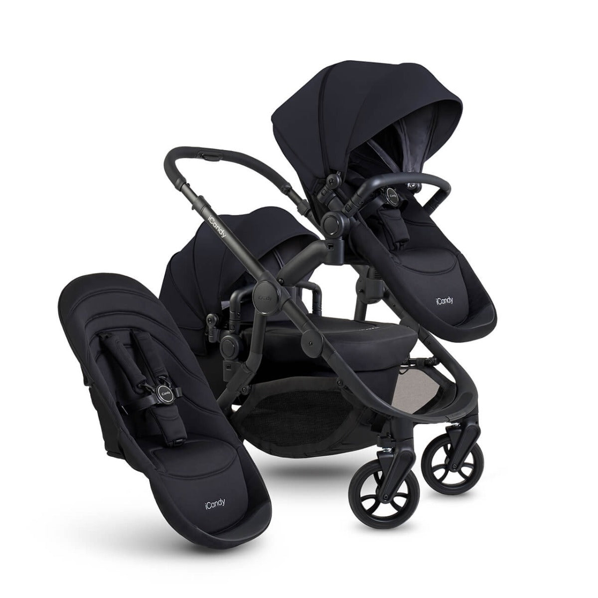 iCandy Orange 4 Double Pushchair with Complete Accessory Bundle - Black Edition 11
