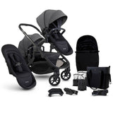 iCandy Orange 4 Double Pushchair with Complete Accessory Bundle - Fossil 1