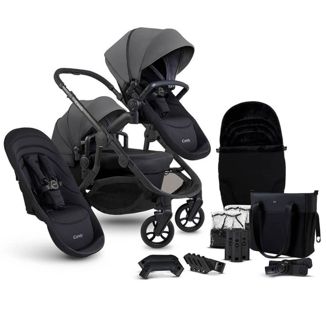 iCandy Orange 4 Double Pushchair with Complete Accessory Bundle - Fossil 1