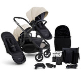 iCandy Orange 4 Double Pushchair with Complete Accessory Bundle - Latte 1