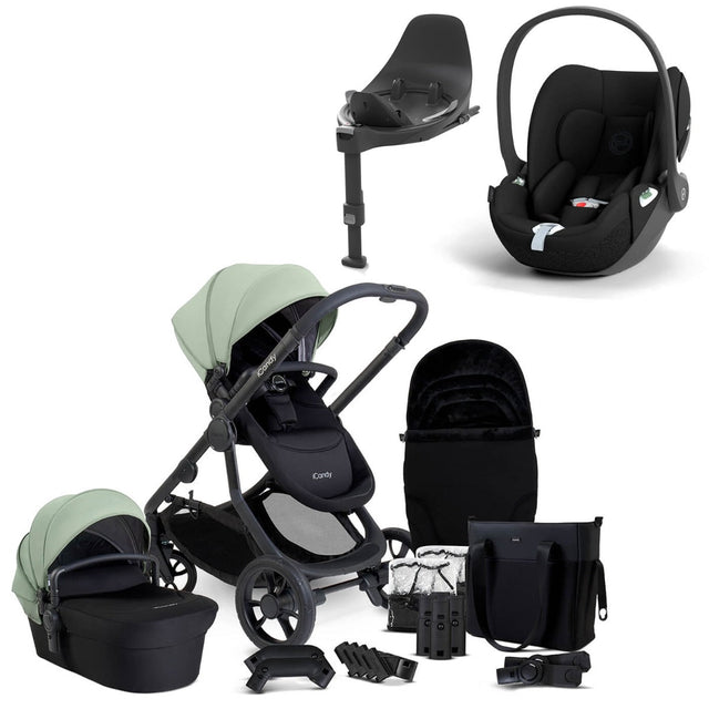 iCandy Orange 4 Travel System Bundle with Cybex Cloud T & Rotating Base - Pistachio 1