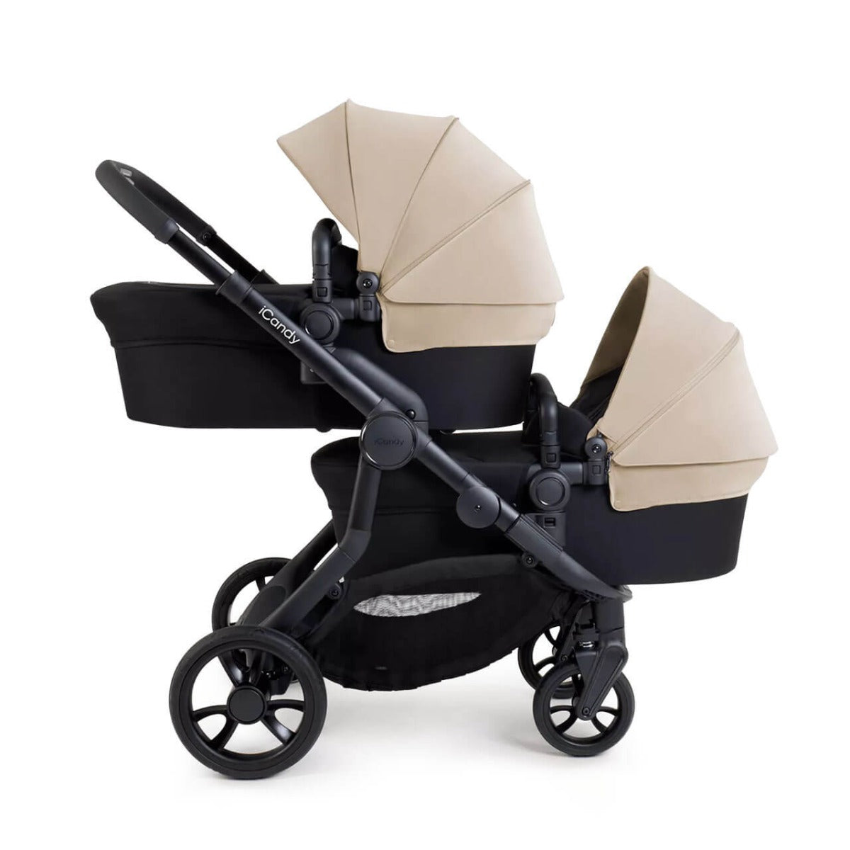 iCandy Orange 4 Twin Pushchair with Complete Accessory Bundle - Latte 2
