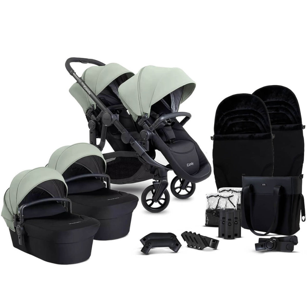 iCandy Orange 4 Twin Cocoon i-Size Complete Travel System Bundle - Pistachio 3