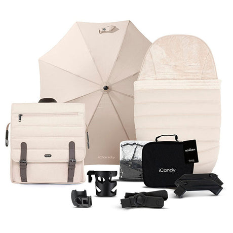 iCandy Peach 7 Travel System Bundle with Cocoon i-Size Car Seat & Base - Biscotti 11