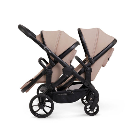 iCandy Peach 7 Twin Pushchair Travel System Bundle with Cocoon iSize Car Seat & Base - Cookie 7
