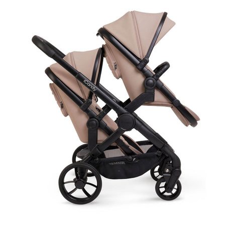iCandy Peach 7 Twin Pushchair Travel System Bundle with Maxi-Cosi Cabriofix iSize Car Seat & Base - Cookie 8