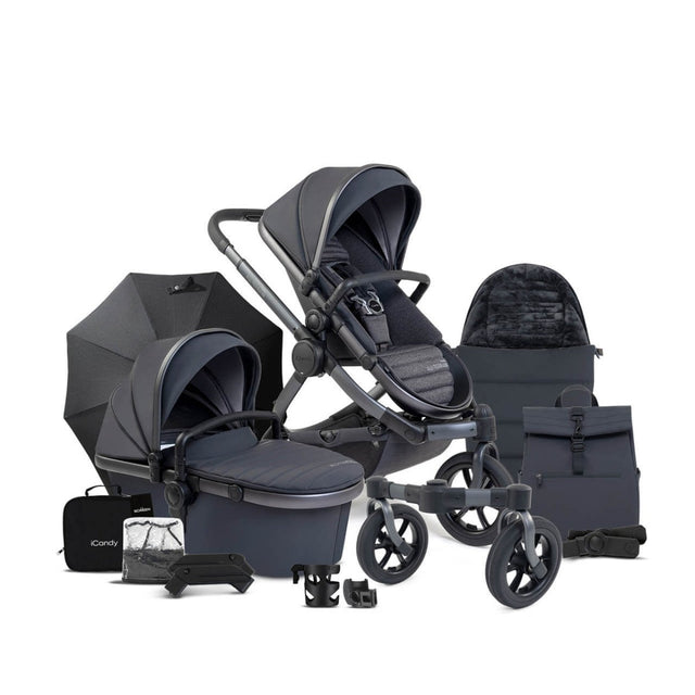iCandy Peach 7 All-Terrain Complete Pushchair & Accessories Bundle - Nimbus/Storm 1