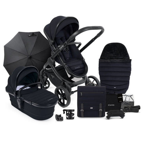 iCandy Peach 7 Complete Pushchair & Accessories Bundle - Black Edition 1