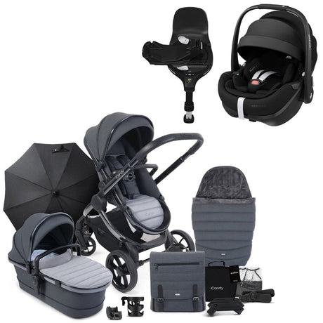 iCandy Peach 7 Travel System Bundle with Maxi-Cosi Pebble 360 Pro2 Car Seat & Base - Truffle 1