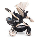 iCandy Peach 7 Double Pushchair Travel System Bundle with Maxi-Cosi Cabriofix i-Size Car Seat & Base - Biscotti 3