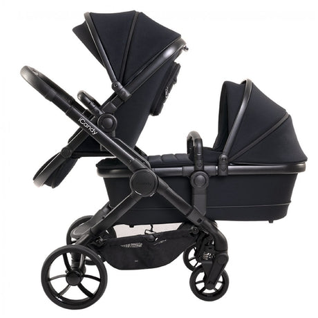 iCandy Peach 7 Double Travel System Bundle with Maxi-Cosi Cabriofix i-Size Car Seat & Base - Black Edition 2