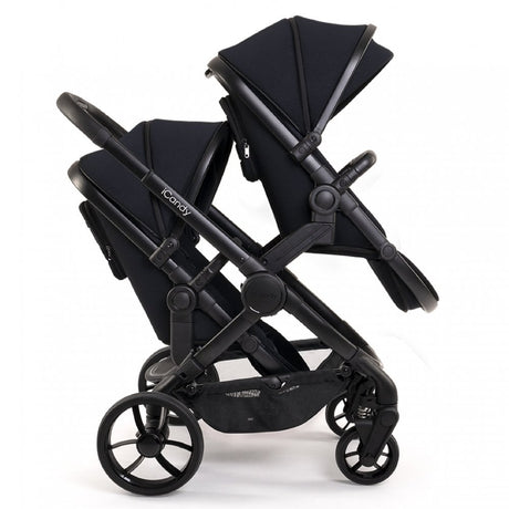 iCandy Peach 7 Twin Pushchair Travel System Bundle with Maxi-Cosi Cabriofix iSize Car Seat & Base - Black Edition 8