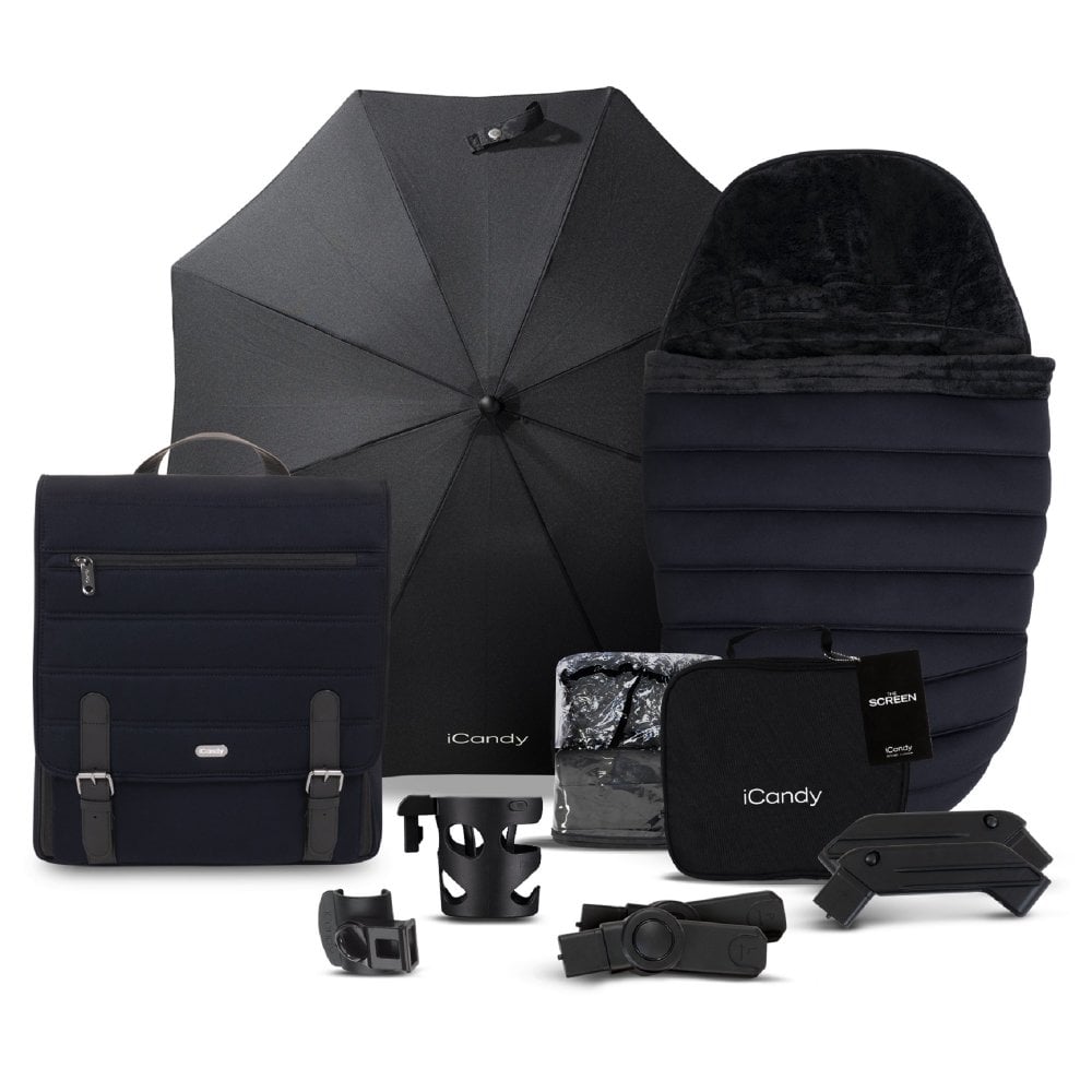iCandy Peach 7 Travel System Bundle with Cocoon i-Size Car Seat & Base - Black Edition 9