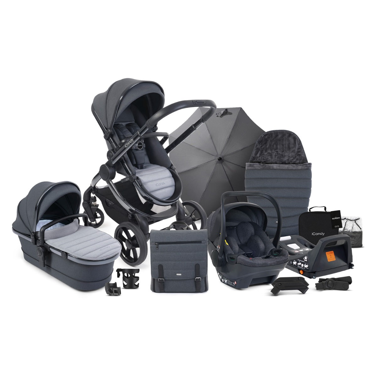 iCandy Peach 7 Travel System Bundle with Cocoon i-Size Car Seat & Base - Truffle 1