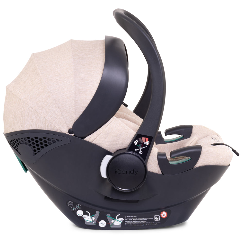 iCandy Peach 7 Double Travel System Bundle with Cocoon iSize Car Seat & Base - Biscotti 9