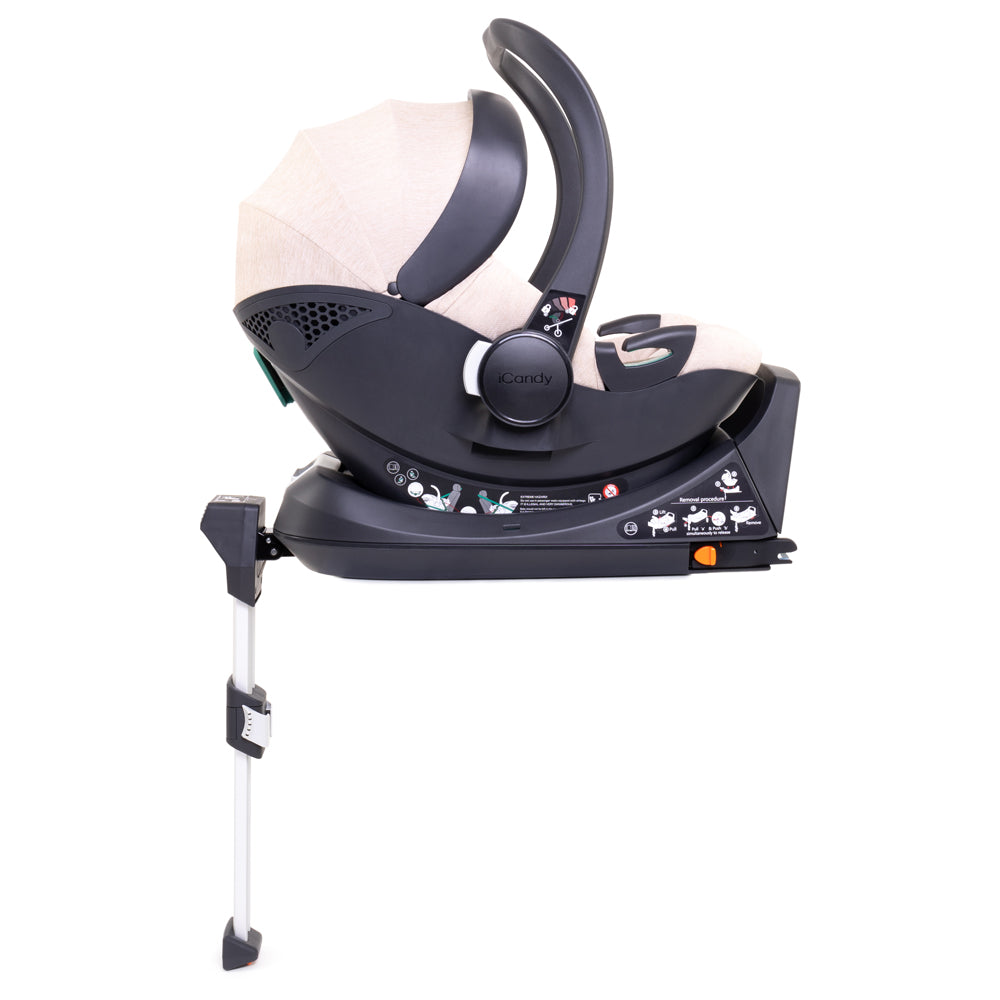 iCandy Peach 7 Twin Pushchair Travel System Bundle with Cocoon iSize Car Seat & Base - Cookie 3