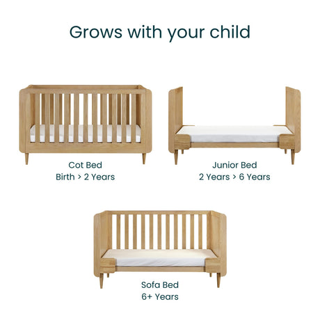 Tutti Bambini Japandi 3pc Room Set - Light Oak