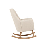 Tutti Bambini Jonah Luxe Rocking Chair & Foot Stool - Boucle Mushroom