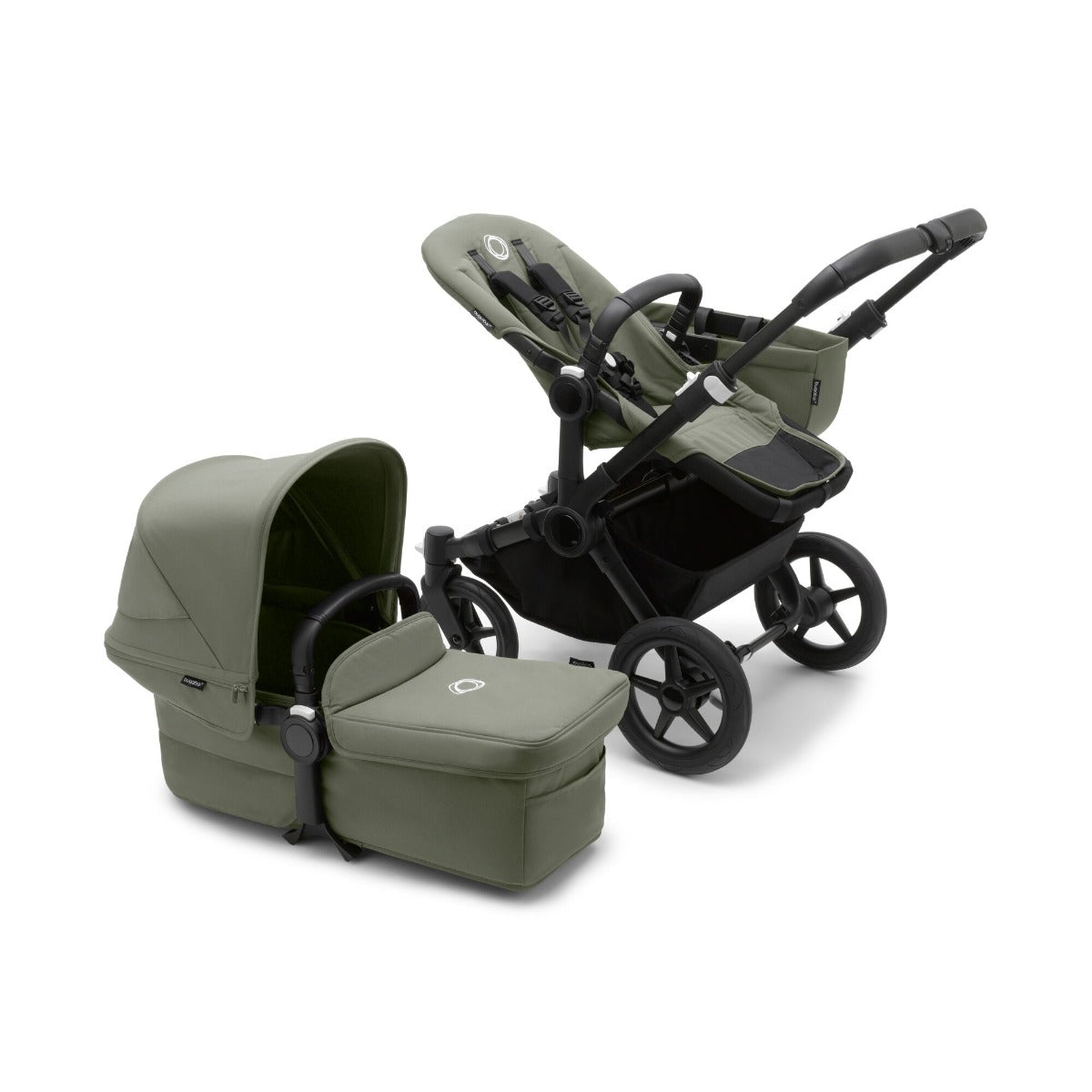 Bugaboo Donkey 5 Mono with Otter 360 Travel System - Black/Forest Green 4