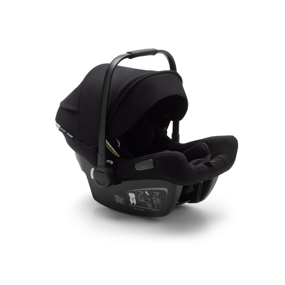 Bugaboo Owl by Nuna + Turtle Air + 360 Rotating Base - Mineral Washed Black 6