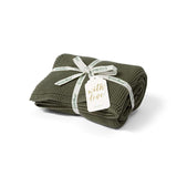 Little Green Sheep Organic Knitted Cellular Baby Blanket Juniper
