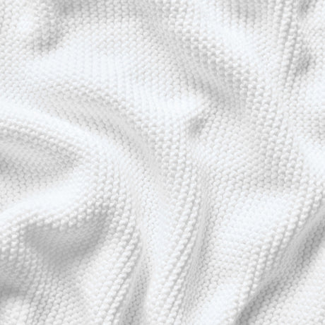 Little Green Sheep Organic Knitted Cellular Baby Blanket White