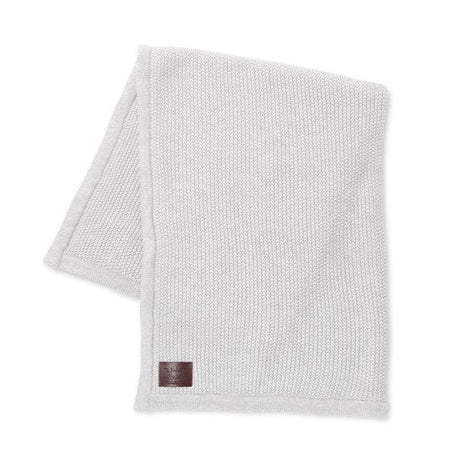 Little Green Sheep Organic Knitted Fleece Baby Blanket Dove Grey