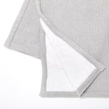 Little Green Sheep Organic Knitted Fleece Baby Blanket Dove Grey