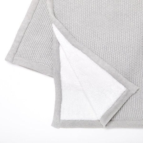 Little Green Sheep Organic Knitted Fleece Baby Blanket Dove Grey