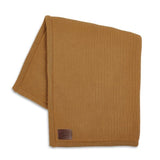 Little Green Sheep Organic Knitted Fleece Baby Blanket Honey
