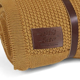 Little Green Sheep Organic Knitted Fleece Baby Blanket Honey
