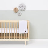 Little Green Sheep Organic Knitted Fleece Baby Blanket White