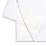 Little Green Sheep Organic Knitted Fleece Baby Blanket White